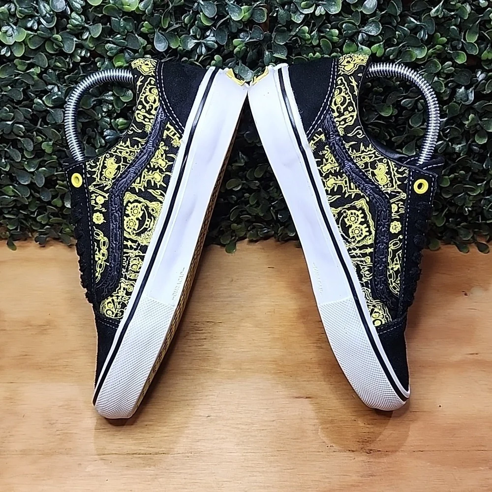 Vans SpongeBob Gigliotti Skate Shoe | Size: 6.5 Mens | Black & Yellow - Picture 3 of 8